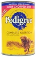 PedigreeDog Food, Ground Beef Can, 22 Ounce