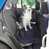 Car Rear Full Seat Hammock Cover 63L x 57W Black