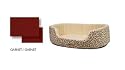 Alpha Pooch Dreamer Oval Bolster Garnet Solid-Fabric- DRM-1722-Y-T4T4
