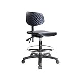 Perch Ergonomic Industrial Chair w/Footring 20" - 28" (Soft Floor Casters)