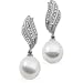 18K Palladium White Gold Paspaley South Sea Cultured Fine Drop Pearl and Diamond Earrings