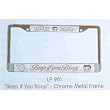 Betty Boop Chrome metal License plate : Betty if you Boop !