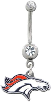 Denver Broncos Belly Ring - Double Gem By Body Studs (s)