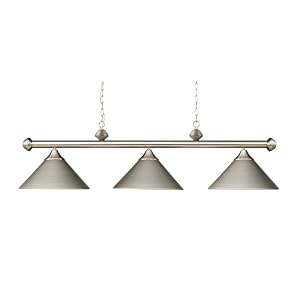 Casual Traditions Billiard Light Island Light in Satin Nickel