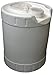 Vestil PAIL-C-5-W Plastic Closed Head Pail with Handle, 5 gallon Capacity, White