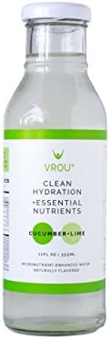 VROU Water High Density Nutrition, Cucumber and Lime, 12 Fluid Ounces (Pack of 6)