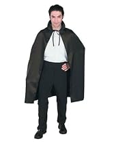 45" Black Satin Cape Adult Classic Costume Accessory