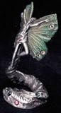 Diamond-Cut Fairy on Fish Figurine