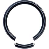 14 Gauge Black Anodized Titanium Segment Ring