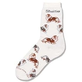 Buy For Bare Feet Sheltie Poses Socks by For Bare Feet