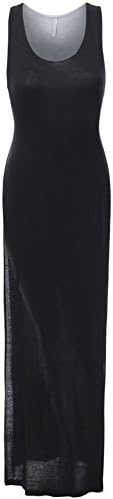 J.TOMSON Womens Scoop Neck Sleeveless Jersey Maxi Dress BLACK MEDIUM
