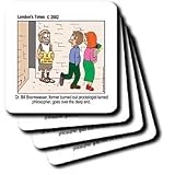 Londons Times Funny Medicine Cartoons - Proctologist Goes Over The Deep End - Coasters