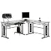 Tech Craft 59226 Corner Computer Desk with Glass Top