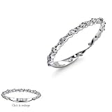 0.23 CT TW ROUND DIAMOND WEDDING RING SET IN 18K WHITE GOLD