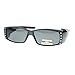 Womens Polarized Fit Over Glasses Sunglasses Rhinestones Rectangle