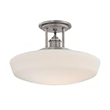 IMAGE OF Quoizel CN1716AN Copenhagen 1 Light 16-Inch Semi Flush Mount, Antique Nickel