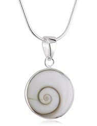VINANI brand Germany 925 Sterling Silver Women Pendant Shiva Eye shiny frame with Snake Chain Necklace ASA-S