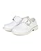 Boys Leatherette Velcro Buckle Strap Dress School Shoe BC66 - White