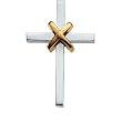 14K Two-Tone Gold Cross Pendant