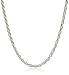 Amazon Essentials Sterling Silver Diamond Cut Rope Chain Necklace, 30