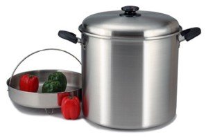 Precise Heat 30-Quart Waterless Stockpot with Steamer Basket