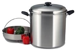 Precise Heat 30-Quart "Waterless" Stockpot with Steamer Basket