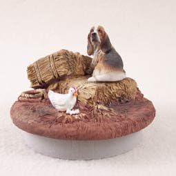 Basset Hound Candle Topper Tiny One "A Day on the Farm"