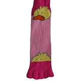 Cute Hot Pink Toe Tootsie Socks W/ Yellow Fuzzy Ducky