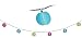 Light Blue, Pink and Green Lantern String Party Lights
