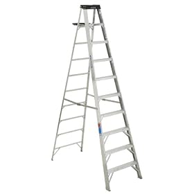 Werner 310 300-Pound Duty Rating Aluminum Stepladder, 10-Foot
