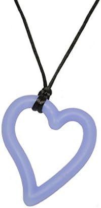Munchables Silicone Teething Pendant - Heart (Baby Blue)