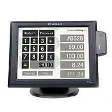 Planar PT1555MU 15-Inch SAW Touch Screen Analog LCD Monitor with USB Driver, Integrated MSR, and 5-90 degrees Tilt (Black)