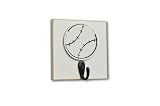 Homeworks Etc Baseball Single Wall Hook, White