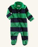 Polo by Ralph Lauren Baby Boy Mesh Stripe Fitted Coveralls