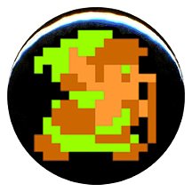 1" Nintendo "NES Link" Zelda Button/Pin