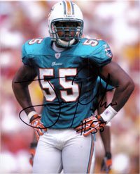 Signed Porter, Joey (Miami Dolphins) 8x10 Photo