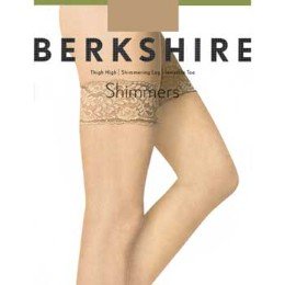 Berkshire Shimmers Ultra Sheer Lace Top Thigh High 1340