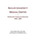 Baylor University Medical Center: Webster's Timeline History, 1903 - 2007