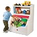 Step2: Lift &amp; Hide Bookcase Storage Chest - Red Lid