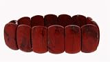 Medium Cushion Style Bracelet - Red Jasper