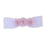 Organza square petal flowers on lace headband