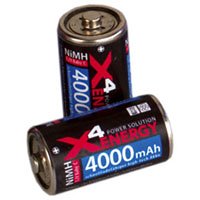 Ansmann X 4 Energy NiMH Akku C Baby 4000 mAh 2er Pack schwarz