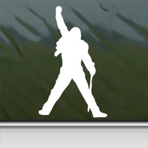 Queen White Sticker Freddie Mercury Car Vinyl Window Laptop White Decal