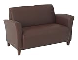 TexStyle Canyon Stretch Leather Love Seat Slipcover, Brown