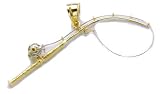 14k Gold Fishing Pole Pendant
