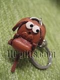 * DOG * Mini Japanese Zodiac 3D Animal Cell Phone CharmsVANCA Craft Petit Mascot Leather