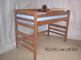 Low Height Twin Loft Bunk Bed-B23 Stain