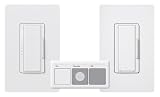 Lutron Maestro Wireless 600W Multi-Location White Dimmer, White Companion Dimmer, and White Transmitter  #MRF-603THW-WH