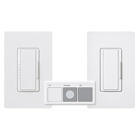 Click here to buy Lutron MRF-603THW-WH Maestro Wireless 600W Multi-Location White Dimmer, White Companion... by Lutron.