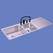 Elkay Gourmet Collection ILFGR5422R2 54 Top Mount Double Bowl Stainless Steel Sink with 18-Gauge, 10 Large Bowl Depth, Self-Rim and Bowls Right Of Ribbed Area: 2 Holes